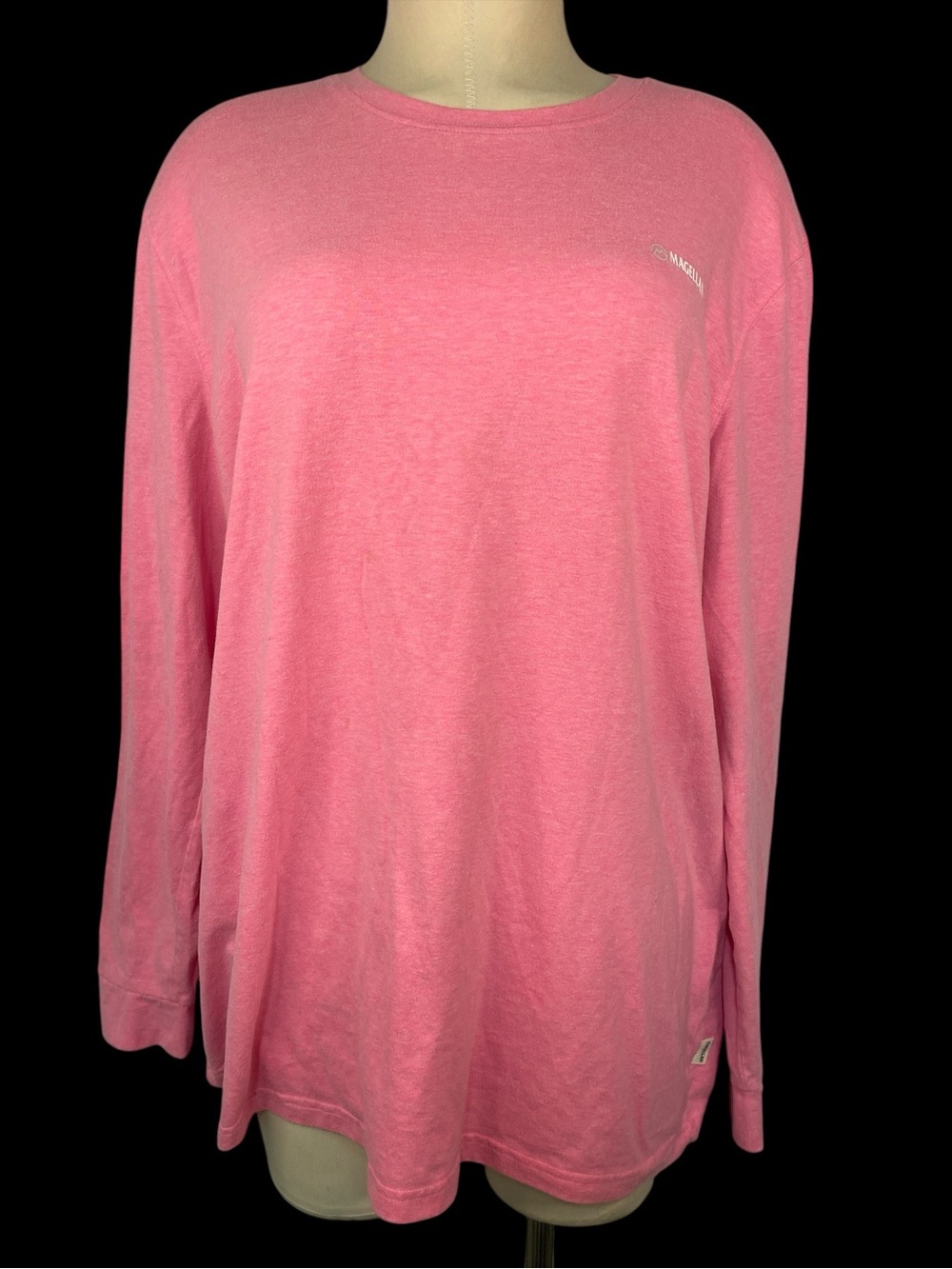 Magellan Outdoors Pink Long-Sleeve Crewneck Tee Women’s XXL